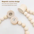 thumbnail image 5 of Amgo 2-Pack Red Boho Rainbow Wooden Bead Curtain Tiebacks - Stylish Holdbacks for Curtains, 5 of 6