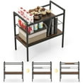 thumbnail image 4 of Topcobe Industrial Entryway Table with Removable Panel and Mesh Shelf, Sofa Side Table for Living Room, Front Hall, Hallway and Foyer, 4 of 8