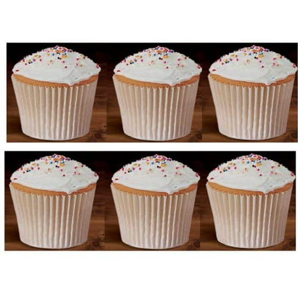 100 White Large and Tall Jumbo Texas Muffin / Cupcake Cups White