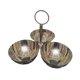 thumbnail image 1 of Cuencos decorativos en racimo, 3 en 1, cuencos de acero inoxidable para aperitivos, decorativos y conectados Mango de anillos, 1 of 7