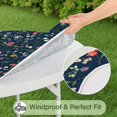 thumbnail image 5 of Pioneer Flower Floral Print Pattern Round Fitted Tablecloth with Elastic Edge,Dining Table Cover Waterproof,Outdoor Round Tablecloth for Camping,Dining,Indoor and Outdoor, 5 of 7