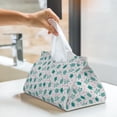 thumbnail image 5 of Goofa Sea Turtle Pattern Triangle Square Tissue Box Cover, Modern PVC Leathe Facial Paper Holder,Decorative Holder/Organizer for Bathroom Vanity Countertop, 5 of 9