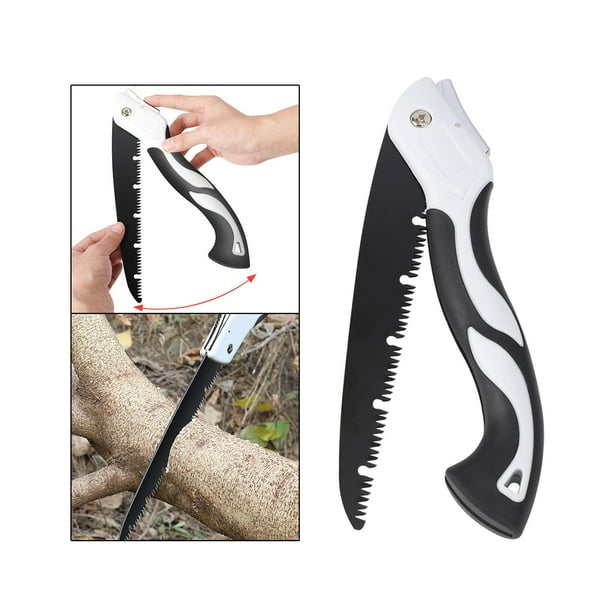 Plegable Cola hoja de repuesto de corte de mano curva para carpintería Blanco negro