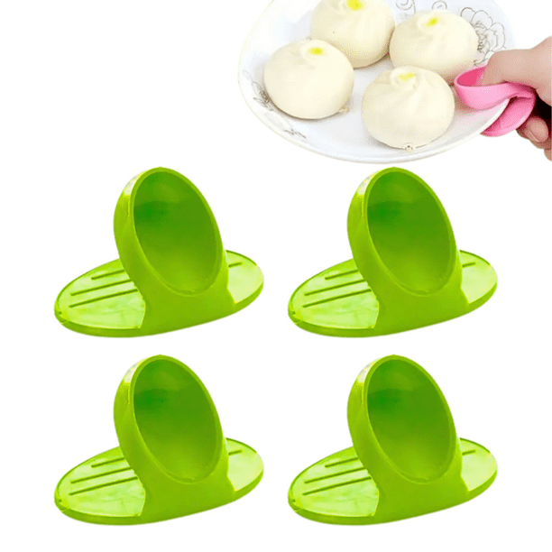 4 Agarraderas Ollas Dedales De Silicona Para Cocina