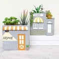 thumbnail image 5 of MEROTABLE Flowerpot Resin Succulent Plants Cozy House Design Bonsai Desktop Ornaments Dried Flower Vase Storage Box Interior Room Decor, 5 of 6