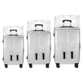 thumbnail image 1 of Unique Bargains 3Pcs Luggage Covers, 20 24 28 Inch Waterproof PVC Suitcase Cover Protectors, Silver-grey, 1 of 6
