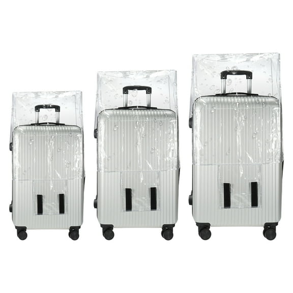 Uxcell 3Pcs Luggage Covers, 20 24 28 Inch Waterproof Suitcase Cover Protectors, Silver-grey