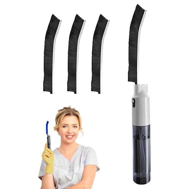 Fiudx Cepillo para Limpiar Grietas, Cerdas Rígidas para Juntas y Huecos, Mango de Nailon Resistente, Multisuperficie, Ideal para Limpieza Del Hogar y La Cocina, Incluye 2 Cerdas de Repuesto, Tamaño 2