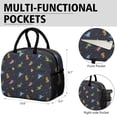thumbnail image 6 of Womens DarkBlue Dinosaurs in Space Pattern Lunch Box for Work,Insulated Lunch Bag for Women,Loncheras Para Mujer,Leakproof Adult Lunch Bag for Work,Beach,Travel,Picnic,Camping, 6 of 7