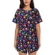 thumbnail image 1 of Fotbe Skull rainbow color mushroom Conjunto de Pijama Estampado para Mujer, 2 Piezas, Ropa de Dormir con Camiseta de Manga Corta y Shorts Suaves-X-Large, 1 of 6