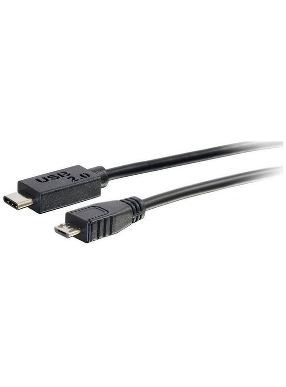 C2G 28852 USB 2.0 USB-C to USB Micro-B Cable M/M for Phones, Laptops, Tablets, Chromebook Pixel, Samsung Galaxy TabPro S, LG G6, Apple Macbook, Black (10 Feet, 3.04 Meters)