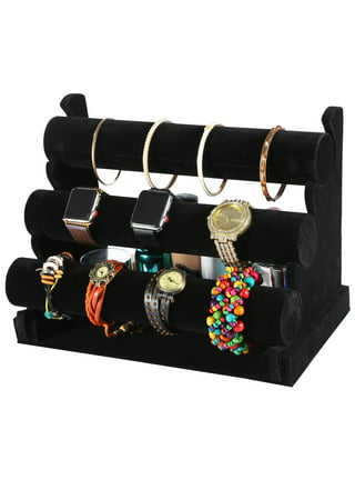 Kerisgo Bracelet Holder, 3 Tiers Bracelet Display Stand, Jewelry Organizer  Display for Bracelets Earring Long Necklace Watches Scrunchie and Porcelain