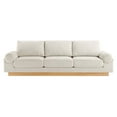 thumbnail image 5 of Sofa Couch, Ivory White, Fabric, Living Kitchen Cafe Bistro Hospitality Restaurant, Modern Contemporary HB34839, 5 of 9