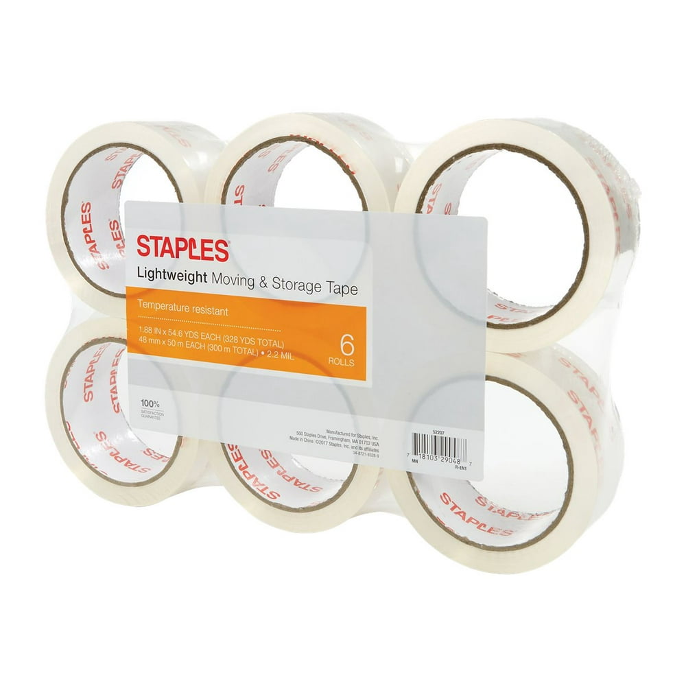 Staples Lightweight Moving and Storage Packaging tape 1.89 in x 164