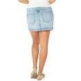 thumbnail image 4 of Celebrity Pink Women's 2 Button Denim Mini Skirt, Sizes XS-XXXL, 4 of 5