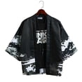 thumbnail image 1 of Men Casual Sunscreen Shirts Middle Sleeve Animal Pattern Tops, 1 of 9
