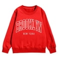 thumbnail image 6 of Brooklyn New York Sweatshirts for Girls Long Sleeve Crewneck Cute Casual Graphic Sweatshirt Pullover Tops, 6 of 7
