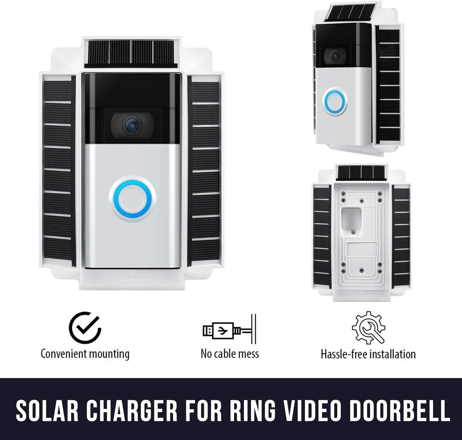 Chargeur Solaire Pour Sonnette Vidéo Ring 2ème Génération - Alimentation Écologique, Installation Facile - 5