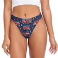 thumbnail image 1 of Fotbe Fire Truck 1 Tanga Sin Costuras para Mujer con Estampado – Panties Invisibles, Transpirables y Cómodos para Uso Diario-4X-Large, 1 of 6