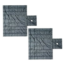 2 Pack Truck Flatbed Trailer Tarps Combination Lumber Tarp 24x27 (8' Drop) - Black