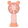 thumbnail image 4 of Ventilador de mano 3 niveles ajustable USB recargable agarre ergonómico mini ventilador de mano con luz deslumbrante para estudiantes niños rosa, 4 of 5