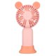 thumbnail image 4 of Ventilador de mano 3 niveles ajustable USB recargable agarre ergonómico mini ventilador de mano con luz deslumbrante para estudiantes niños rosa, 4 of 5