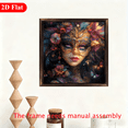 thumbnail image 4 of 2D Flat - 1pc Vintage Mardi Gras Wooden Frame Sign, 12x12 Inch, Festive Carnival Mask Girl Decorative Wall Hanging, Multipurpose Desktop Ornament for Living Room Office Desks, Ideal Holiday Gift,, 4 of 7