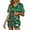Christmas Green, variant on Ekouaer Women Silk Pajamas Set Short Sleeve Satin Sleepwear V-Neck 2 Piece Loungewear