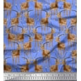 thumbnail image 1 of Soimoi Viscose Chiffon Fabric Reindeer Animal Printed Craft Fabric by The Yard 42 Inch Wide, 1 of 3