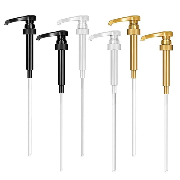 6 Packs Coffee Syrup Pump, Fits Most 750ml Syrup Bottle (for Torani, Davinci, Jordan's Skinny Syrup Bottles) Syrup dispenser syrup pumps for Coffee Bar and Home, No Dripping