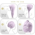 thumbnail image 5 of SimpleField Microfiber Hair Towel for All Hair Style, 2 Pack Super-Absorbent & Quick Drying Hair Towels - Perfect for Women, Men and Kids (Light Purple), 5 of 5