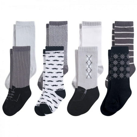UPC: 0660168540642 | Hudson Baby Infant Boy Cotton Rich Knee-High Socks  Black Gentleman  0-6 Months