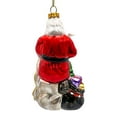 thumbnail image 7 of Santa with a Long Letter Glass Christmas Ornament, Vintage Holiday Tree Decor, 7 of 7