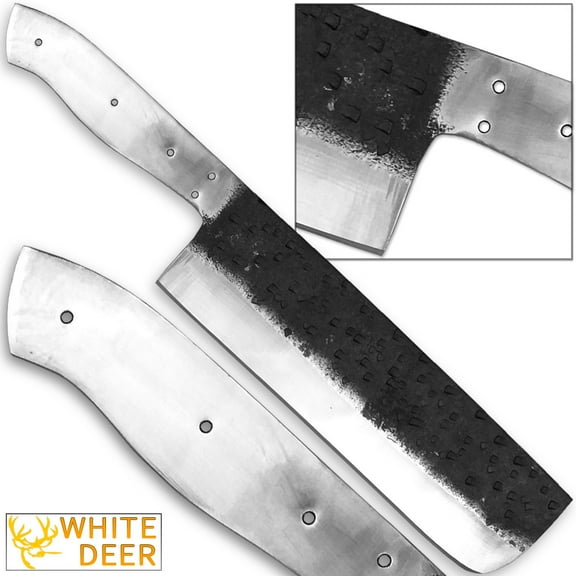 WHITE DEER 1095 Forged Steel Blank Usuba Bocho Knife Kanto Japanese Chef Cleaver Cutlery
