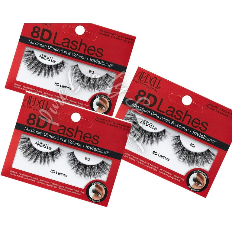 Ardell - 1 Pair - 8D Lashes - 953 (Pack of 3) 