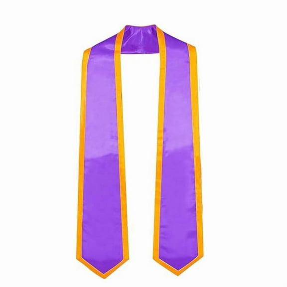 Class Of 2025 Graduation Stole,Gradute Stole Sash 73 Inches,Grad Gifts Idea（Purple Background With Gold Edges）