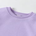 thumbnail image 4 of Baby Fall Romper Casual Long Sleeve Contrast Color Waffle Bodysuit, 4 of 8