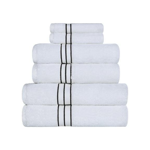 Superior Turkish Cotton Ultra-Plush 6-Piece Black Towel Set
