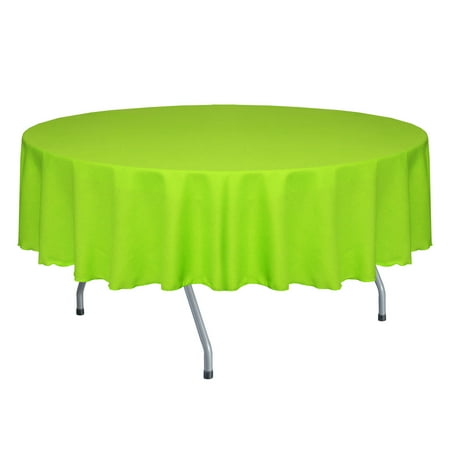 

Ultimate Textile (10 Pack) Faux Burlap - Havana 72-Inch Round Tablecloth - Basket Weave Lime Green