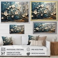 thumbnail image 4 of Designart "Orchid Garden Blue and White Tree III" Landscapes Framed Wall Art - Country Gold Tree Living Room Framed Canvas Art, 4 of 6