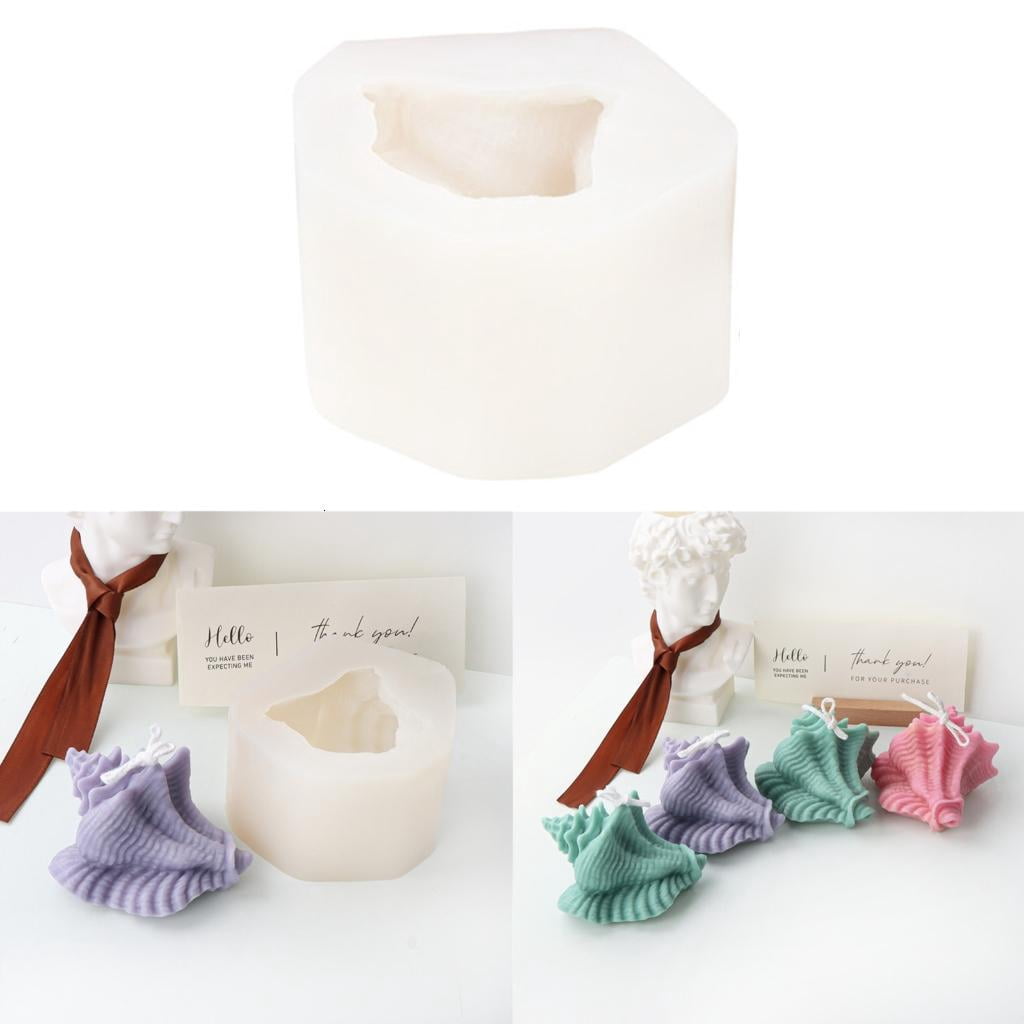 Osdhezcn Conch Shape Candle Molds Silicone Molds Resin Ornaments Mold for Making Candle