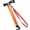 Orange, variant on Orange 12" Lightweight Three-in-One Camping Tent Hammer for Hiking and Outdoor Activities