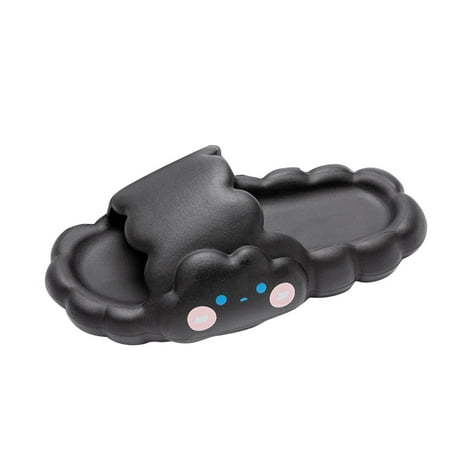 

slipper for Women Ladies Bathroom Home Slippers Casual Sandals Cute Cloud Platform Home Slippers EVA Dress Sandals for Women Black