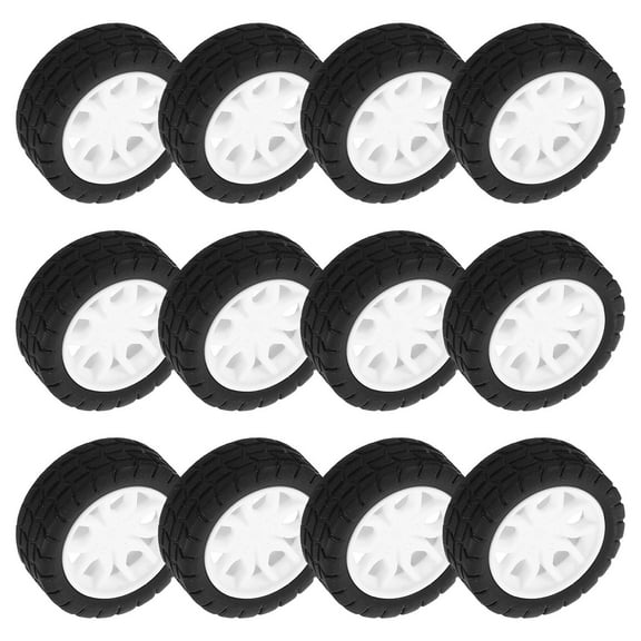 Supvox 20Pcs Replacement Rc Car Wheels Plastic Durable with Smooth Rotation for Robotics and Crafts