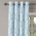thumbnail image 2 of Ambesonne Palm Leaf Grommet Curtain, Blue Tropic Leaves Exotic, 50"x84", Pale Blue White, 2 of 5
