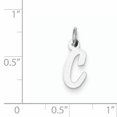 thumbnail image 2 of 925 Sterling Silver Dainty Letter C Initial Name Monogram Necklace Charm Pendant, 2 of 6