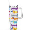 thumbnail image 2 of Cute Canine Design 40oz Water Bottle - BPA Free Dog Lovers Tumbler with Handle & Straw - Gift for Women Coffee Mug, 2 of 7