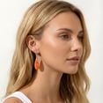 thumbnail image 4 of APSVO 18K Gold Plated Nature Healing Stone Drop Earrings for Women Hypoallergenic Fishhoop Orange Dangle Earrings Birthday Graduation Jewelry Gifts Teen Mom Girlfriend Wife Her Ideas, 4 of 7