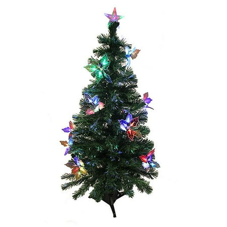 northlight 3 ft pre lit fiber optic artificial christmas tree with flowers multi - 3 Ft Pre Lit Christmas Tree northlight 3 ft pre lit fiber optic artificial christmas tree with flowers multi - 3 Ft Pre Lit Christmas Tree