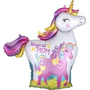 Magical Mom Unicorns 32 Inch Foil Mylar Balloon [40834]